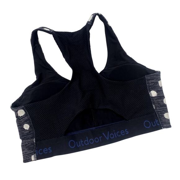 Outdoor Voices Black Polka Dot Sports Bra - Picture 2 of 3